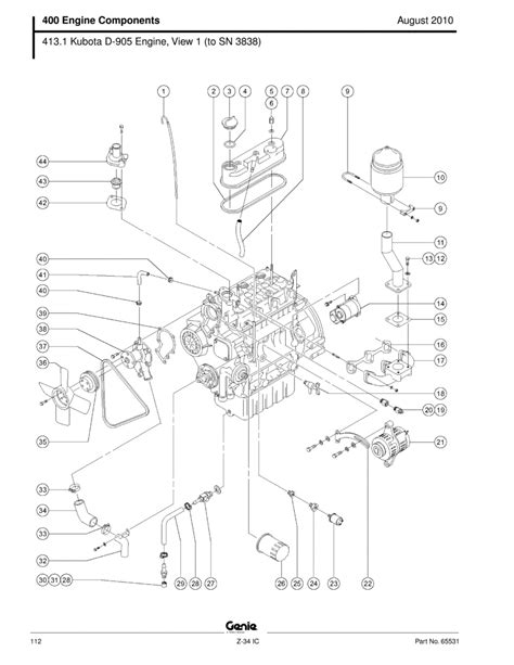 kubota engine d722 parts catalog